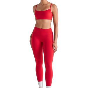 Conjunto de Ropa Deportiva Acanalada para Mujer, sin Costuras, para Yoga, Ejercicio y Ocio - Product Image 1