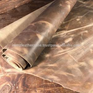 Cuero de becerro de vaca de búfalo curtido vegetalmente/Cuero Crazy Horse resistente a las manchas, de 0.7-3mm de grosor, personalizado para bolsos, cinturones y zapatos. - Product Image 2