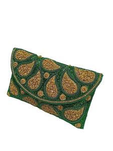 Bolsos de mano bordados a mano con cuentas de vidrio para mujeres y niñas, estilo festivo. - Product Image 5