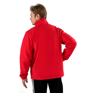 Men Stand Collar <b>Fleece</b> Jacket Blue <b>Zipper</b> Casual Outdoor Wear Autumn Breathable Polyester Jacket - Product Image 2