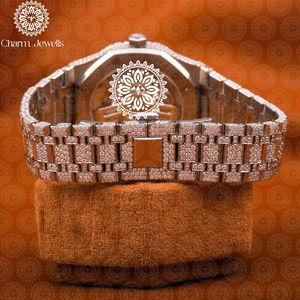 Charm Jewells – boîtier de montre de luxe en acier inoxydable, cadran analogique, 40mm, cristal saphir, mouvement mécanique, résistant à l'eau 10 bars - Product Image 2