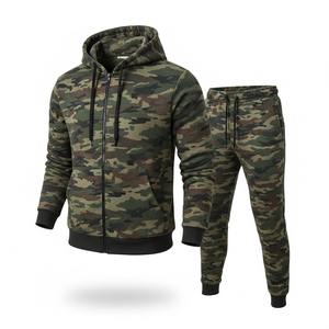 Conjunto de Sudadera con Capucha de Forro Polar Unisex, Transpirable, Ecológico, con Estampado de Camuflaje, Personalizado para Invierno 2026, con Logotipo, para Gimnasio, 100% - Product Image 4