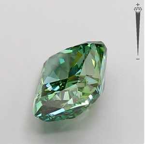 เพชร CVD ทรงคุชชั่นยาว น้ำหนัก 5.10 กะรัต สีเขียวสดใส ระดับความสะอาด VS1 ได้รับการรับรองจาก IGI รหัสสินค้า LG 743560380 จาก ROYAL GEMS - Product Image 2