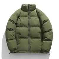 Blouson matelassé oversize blanc en toile, col montant, ultra-chaud, style patchwork, streetwear, prix de gros, qualité supérieure