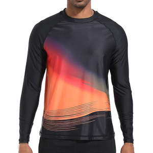 Camiseta Deportiva de Manga Corta, Transpirable, con Protección Solar UV, de Malla, Spandex/Poliéster, de Secado Rápido, Compresión, para Yoga, Gimnasio, Running, MMA - Product Image 1