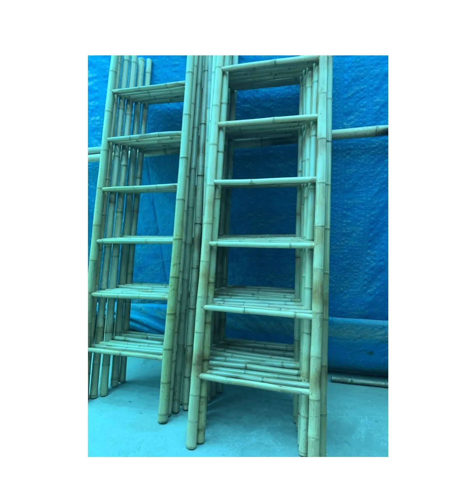 壁はしご装飾竹ブランケットはしごリビングルーム家具サプライヤー