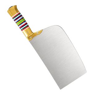 Cuchillo de Carnicero PK-B-CR de Alta Resistencia, Hoja de Acero Plateado, Mango Multicolor con Rayas, Empuñadura Dorada, Herramienta de Cocina para Cortar Carne - Product Image 6