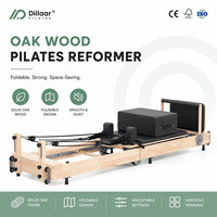 Vente en gros usine : Reformer Pilates pliable en chêne, idéal pour studio
