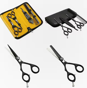 Custom Size Stainless Steel High Quality Hair Scissors Shears <b>Barber</b> Thinning Scissors Haircut Tools <b>Barber</b> Scissors <b>Set</b> - Product Image 2