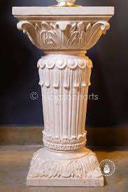 Columna de Pedestal de Mármol Sólido Tallada a Mano - Product Image 3
