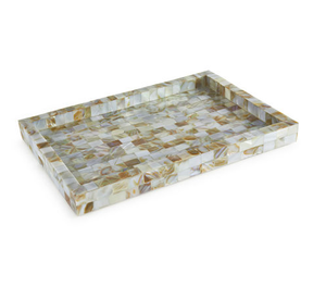 Plateau en nacre pour vaisselle et rangement de dîner, support à verres à vin, plateau de service – Meilleur prix - Product Image 3