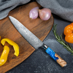 Cuchillo de Chef Profesional de Acero de Damasco para Cocina, Hoja de Alto Rendimiento para Cortar Carne, Verduras y Frutas - Product Image 5