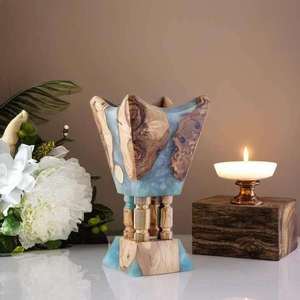 Quemador de Incienso de Resina y Madera Hecho a Mano, Porta Bakhoor Único para Decoración Tradicional del Hogar, Oración y Ambiente Tranquilo - Product Image 2