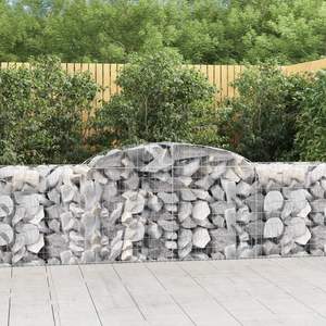 Ensemble de 4 paniers en gabion en acier galvanisé argenté pour l'aménagement paysager et la terrasse - Product Image 1