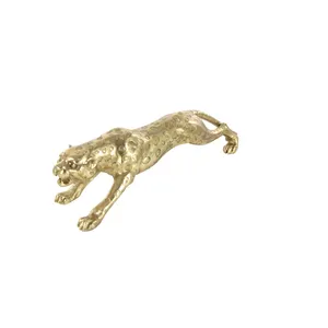 Escultura de leopardo de latón para pared, 46 pulgadas x 10 pulgadas, estilo Art Deco, figura animal hecha a mano, decoración para sala de estar - Product Image 2