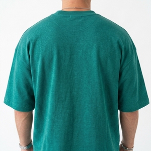 Wholesale Summer Casual Men's 2-Piece <b>T</b>-<b>Shirt</b> Shorts Set Solid Color Polyester/Cotton Breathable Comfortable Crew Neck - Product Image 4