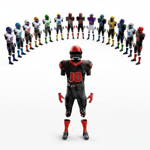 Tenue de football américain professionnelle, légère et confortable, pour l'entraînement, avec broderie personnalisée du nom et du numéro de l'équipe, kits complets. - Product Image 1