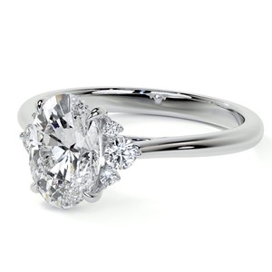 Oval Cut Moissanite <b>Ring</b> 925 Sterling <b>Silver</b> White Gold Plated Luxury <b>Solitaire</b> Engagement Wedding Promise <b>Ring</b> for Women - Product Image 3