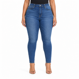 Jeans de Cintura Alta para Mujer, Pantalones Ajustados de Mezclilla Elástica, Corte Casual, Tallas XS-XXL - Product Image 2