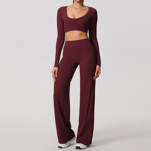 Conjunto Deportivo de Yoga para Mujer con Logotipo Personalizado, Transpirable, Ecológico, de Secado Rápido, Cintura Alta, Spandex/Nailon - Product Image 5