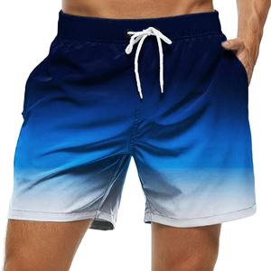 Shorts de sport pour hommes en tissu peigné léger et respirant pour l'été, séchage rapide, taille élastique, poches, logo personnalisé OEM - Product Image 2