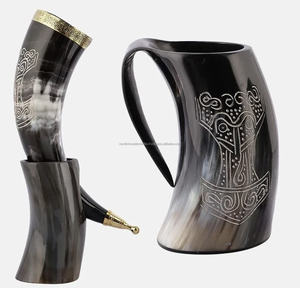 Tasse en corne avec tasse à boire en corne Tasse en corne d'origine éthique - Product Image 3