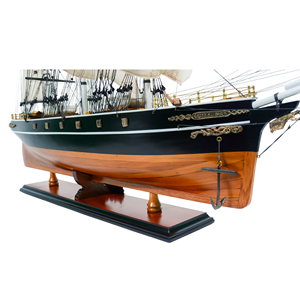 T123C - Maquette de bateau en bois Cutty Sark, voiles courbées, peinte à la main, décoration antique, objet de collection pour table, décoration d'intérieur - Product Image 4