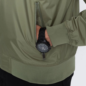 Veste Softshell Jacquard Décontractée Premium pour Homme, Col Montant, Style Bomber, Fermeture Éclair, XL, Toile Unie Teinte, Printemps Automne - Product Image 5