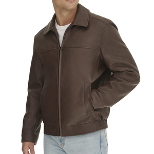 New Design High Quality Comfortable Casual Wear <b>Men's</b> <b>Leather</b> <b>Jackets</b> Stand Collar Winter Outdoor Wear <b>Men</b> <b>Leather</b> <b>Jacket</b> - Product Image 3