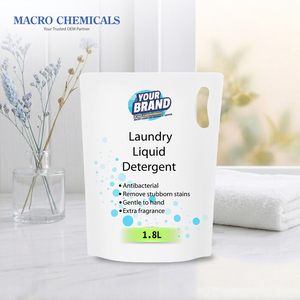 Best Price Malaysia OEM Antibacterial Laundry Liquid Detergent High Concentrate Front <b>Top</b> <b>Load</b> Washing Machine 1.8L Refill Bag - Product Image 1