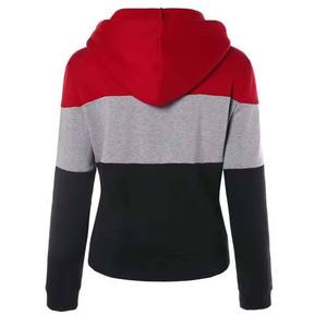 เสื้อฮู้ดซิปผู้หญิงไซส์ใหญ่พิเศษ ผ้าฝ้าย 100% บุขนแกะ แห้งเร็ว ใส่สบายๆ สำหรับฤดูใบไม้ร่วงและฤดูหนาว - Product Image 3