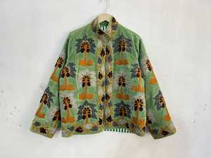 Collection exclusive : Veste en velours indien brodée motif cocotier, style vintage, blazer court en velours, cadeau pour elle - Product Image 1