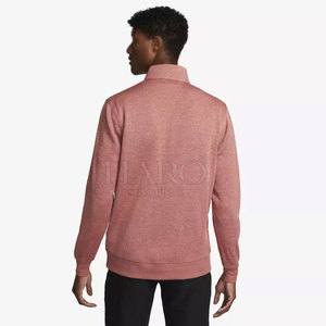 Polo de golf personalizado con cremallera de un cuarto para hombre, tejido básico de algodón mezclado con acabado suave, estilo deportivo. - Product Image 3