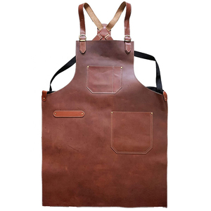 Delantal de Cuero Unisex al por Mayor con Bolsillos, Calidad Premium y Correas Ajustables para Uso en Restaurantes y Bares 2026 - Product Image 1
