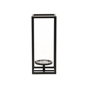 Black Iron Candelabra 8 Arm Candle Holder <b>16</b> Inch Wide Home Decoration Durable Metal Candle Stand - Product Image 2