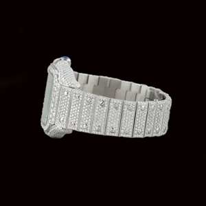 Reloj de Pulsera de Lujo para Hombre con Diamantes Cultivados, Diseño Moderno con Cristal de Claridad VVS Mejorada y Esfera Redonda para Cualquier Ocasión - Product Image 3