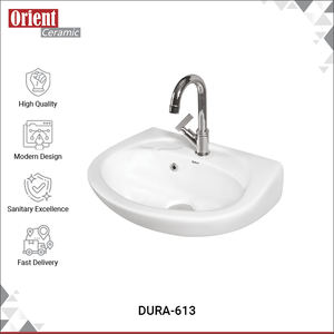 Lavabo de cerámica blanco de diseño, de calidad premium, precio mayorista, suministro directo de fábrica, de la India. - Product Image 2