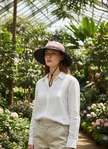 หมวกบอนนี่สำหรับผู้ใหญ่ ใส่ได้ทั้งชายและหญิง สำหรับกิจกรรมกลางแจ้ง พับได้ ระบายอากาศดี ปีกกว้าง ป้องกันรังสียูวี ปักลาย 3 มิติ  ปักลายปักแบบกำหนดเอง สำหรับปั่นจักรยาน 100% - Product Image 2