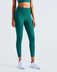 Hot Sale Sexy High Waist Slim Fitted Full Length Quick Dry Breathable Seamless Spandex/Nylon Gym Fitness Women Yoga Leggings - Product Image 1