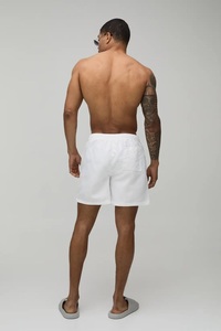 Custom Print New Style 100% Cotton <b>Mens</b> Swim <b>Trunks</b> Quick Dry Breathable Printed Gym Running Swimwear Shorts - Product Image 2