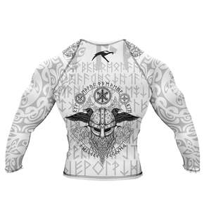 High Quality Custom Made Short Spandex/Polyester MMA Rashguard UPF50+ Heat-Transfer Printing Eco-Friendly 180g Quick Dry Unisex - Product Image 2