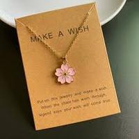 Collar con colgante de flor de moda coreana de color rosa, cadena de eslabones de aleación de zinc, regalo de joyería clásica PK
