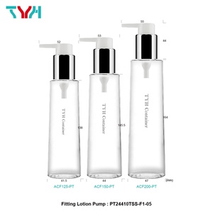 125Ml 150Ml 200Ml PETG Nhựa Trong Suốt Hình Nón Tròn Mỹ Phẩm Chai Đơn Tường W/Bơm Kem Dưỡng Da Bơm Nắp Lật (Dòng ACF-PT) - Product Image 6