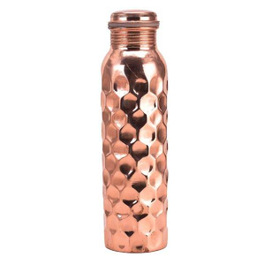 Pure Copper <b>Bottle</b> With Antique Half Hammered Finished for Water Drinking Office & School Use Leak Proof Copper <b>Bottle</b> - Product Image 1
