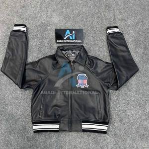 Veste en cuir Avirex pour femmes, vêtements de rue de haute qualité, veste courte Avirex, meilleure fabrication, vestes Avirex de haute qualité pour femmes - Product Image 1