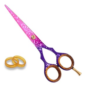 Professional Hair Scissors Stainless Steel Sharp <b>Blade</b> Long Handle Right Handed For <b>Barber</b> Use Low MOQ Training Use <b>Barber</b> Curvd - Product Image 1