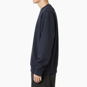 Custom Men Sweatshirt Blank Casual Crewneck <b>Plain</b> Dark Navy Blue Fleece <b>Jumper</b> Pullover - Product Image 3