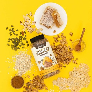 [FARMTOGLOBAL] Ongok Honey Chipnola Granola Cereal Baked Korean Whole Grain Honey <b>Snack</b> Convenience Store Item - Product Image 1