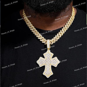 Collar de Lujo con Colgante de Plata y Diamante Moissanite VVS para Boda o Regalo, Cadena para Exportación - Product Image 3