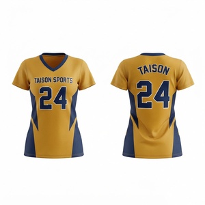 Maillot de lacrosse pour hommes, 240 GSM, maille polyester, anti-UV, anti-bactérien, respirant, logo personnalisé par transfert thermique, nom, numéro, or, marine - Product Image 1
